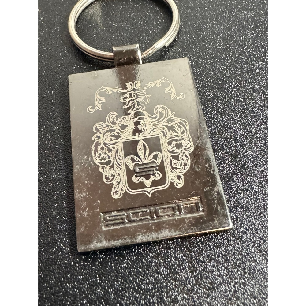 Scion Crest Emblem Metal Keychain Fob Ring Silver Tone‎
